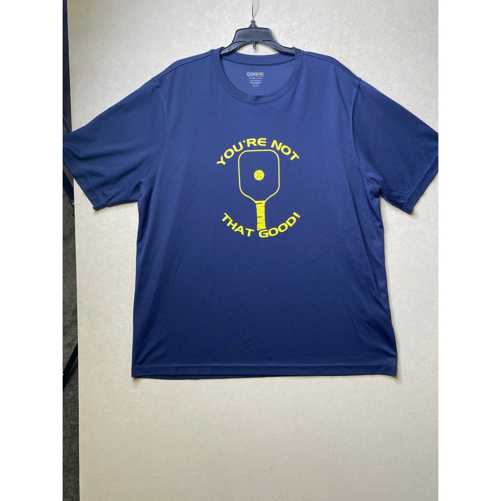 Core 365 Mens 2XL Pickleball Graphic T-Shirt Navy Blue Youre Not That Good Tee